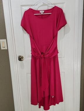 Women's Pink Dress from Signature by Robbie Bee,Size L